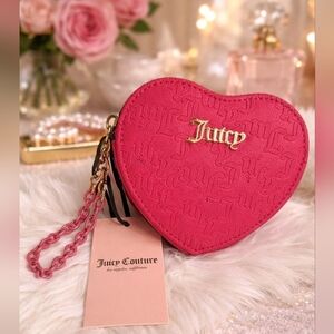 Juicy Couture Pink Heart-Shaped Wristlet Pouch